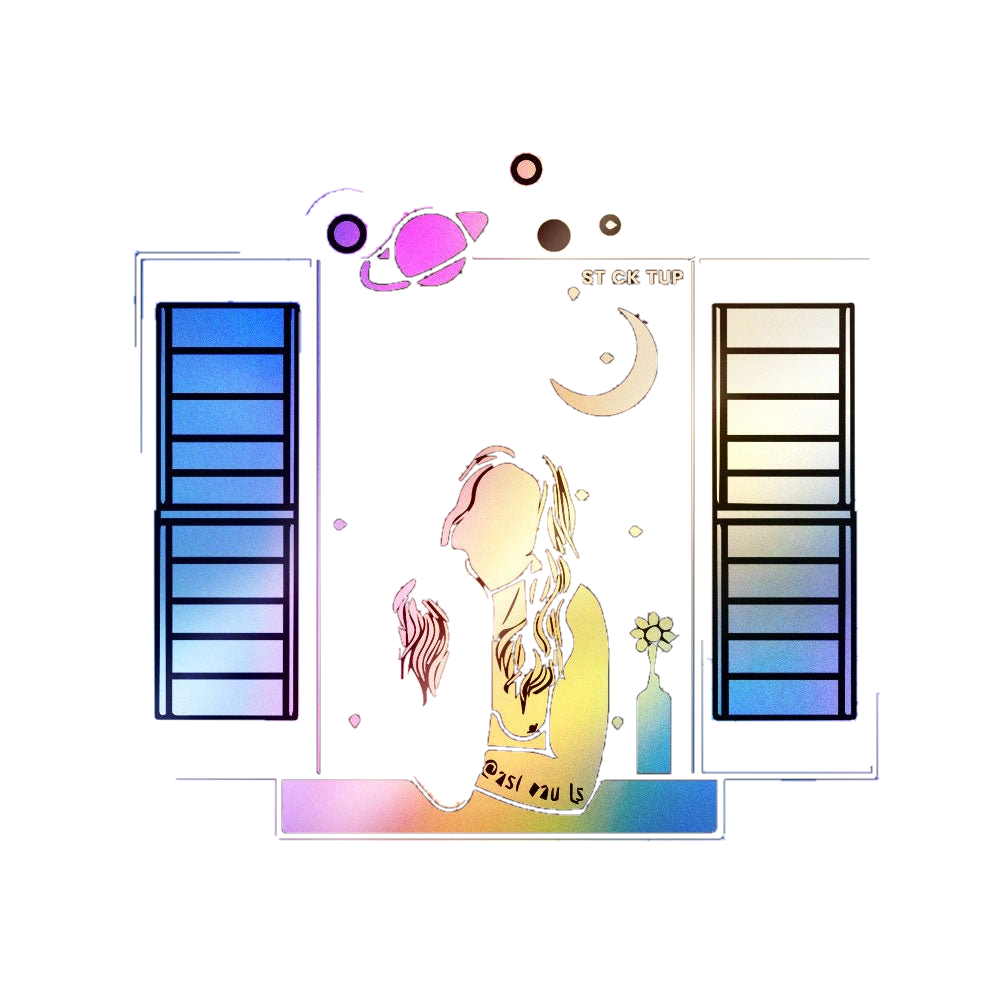 Stargazing Window Holographic Stickers